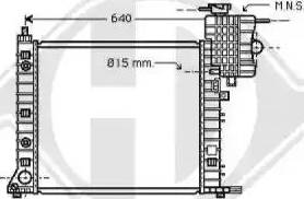 Diederichs 8166506 - Радиатор, охлаждане на двигателя vvparts.bg