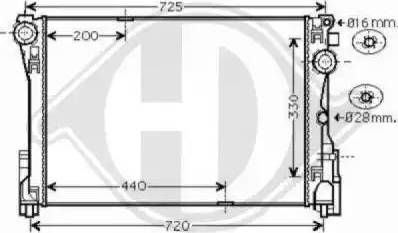 Diederichs 8167207 - Радиатор, охлаждане на двигателя vvparts.bg