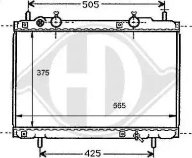 Diederichs 8109194 - Радиатор, охлаждане на двигателя vvparts.bg