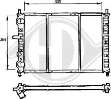 Diederichs 8109195 - Радиатор, охлаждане на двигателя vvparts.bg