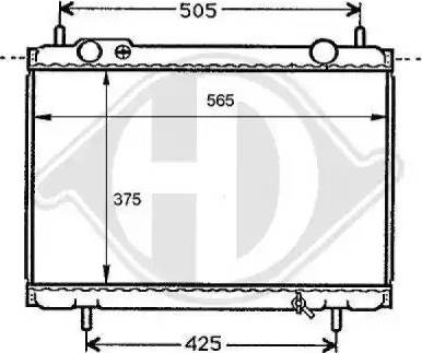 Diederichs 8109193 - Радиатор, охлаждане на двигателя vvparts.bg