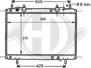 Diederichs 8109148 - Радиатор, охлаждане на двигателя vvparts.bg