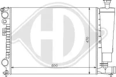 Diederichs 8109143 - Радиатор, охлаждане на двигателя vvparts.bg