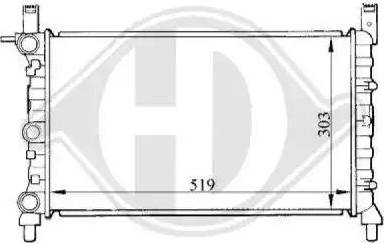 Diederichs 8109106 - Радиатор, охлаждане на двигателя vvparts.bg