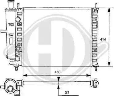 Diederichs 8109180 - Радиатор, охлаждане на двигателя vvparts.bg