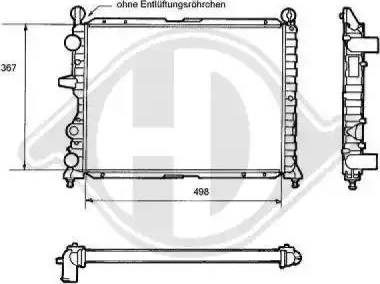 Diederichs 8109133 - Радиатор, охлаждане на двигателя vvparts.bg