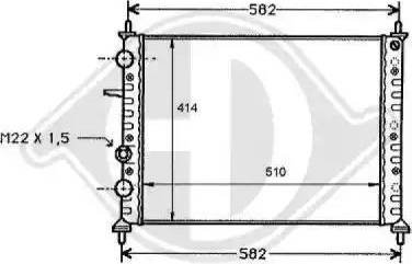 Diederichs 8109179 - Радиатор, охлаждане на двигателя vvparts.bg