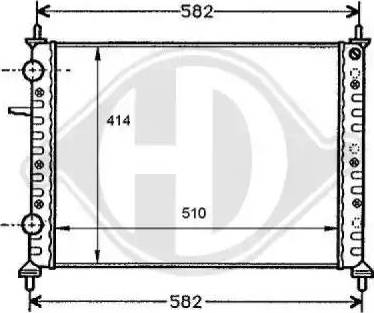 Diederichs 8109178 - Радиатор, охлаждане на двигателя vvparts.bg