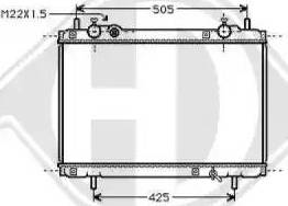 Diederichs 8109202 - Радиатор, охлаждане на двигателя vvparts.bg