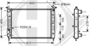 Diederichs 8109211 - Радиатор, охлаждане на двигателя vvparts.bg