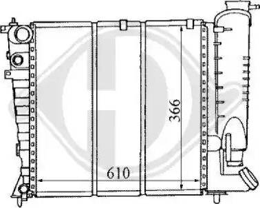 Diederichs 8104149 - Радиатор, охлаждане на двигателя vvparts.bg