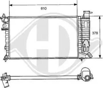 Diederichs 8104147 - Радиатор, охлаждане на двигателя vvparts.bg