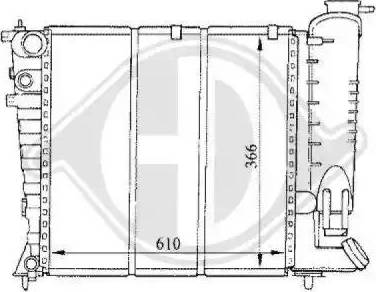 Diederichs 8104167 - Радиатор, охлаждане на двигателя vvparts.bg