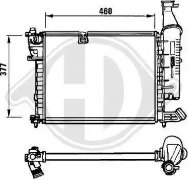 Diederichs 8104113 - Радиатор, охлаждане на двигателя vvparts.bg