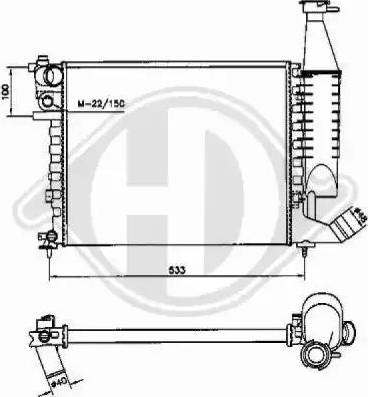 Diederichs 8104185 - Радиатор, охлаждане на двигателя vvparts.bg