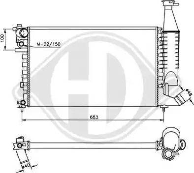 Diederichs 8104186 - Радиатор, охлаждане на двигателя vvparts.bg