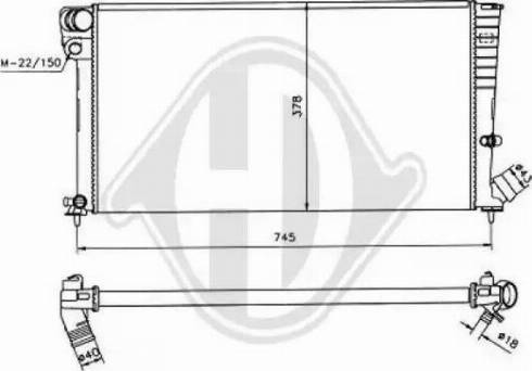 Diederichs 8104182 - Радиатор, охлаждане на двигателя vvparts.bg