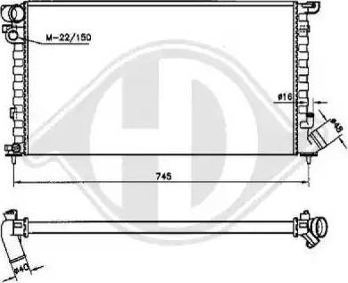 Diederichs 8104187 - Радиатор, охлаждане на двигателя vvparts.bg