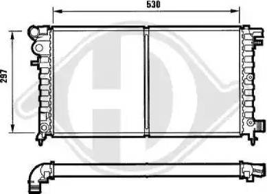 Diederichs 8104131 - Радиатор, охлаждане на двигателя vvparts.bg