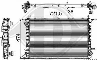 Diederichs 8101807 - Радиатор, охлаждане на двигателя vvparts.bg