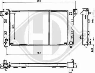 Diederichs 8103118 - Радиатор, охлаждане на двигателя vvparts.bg