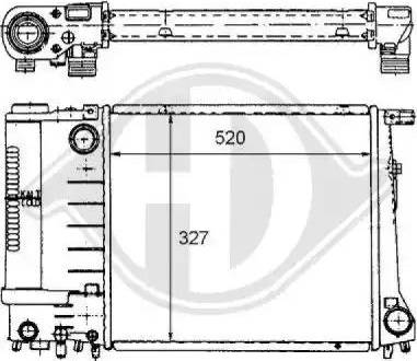 Diederichs 8102169 - Радиатор, охлаждане на двигателя vvparts.bg