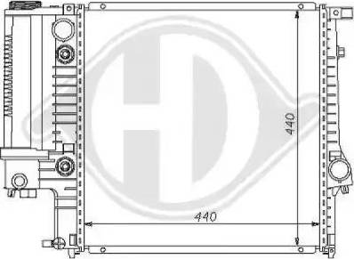 Diederichs 8102103 - Радиатор, охлаждане на двигателя vvparts.bg