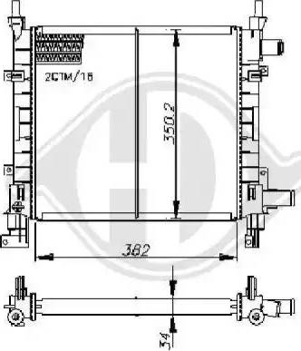 Diederichs 8110190 - Радиатор, охлаждане на двигателя vvparts.bg