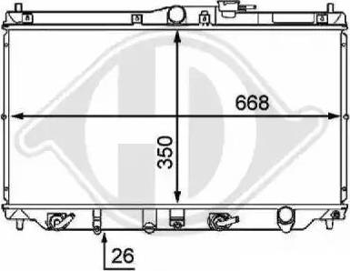 Diederichs 8111151 - Радиатор, охлаждане на двигателя vvparts.bg