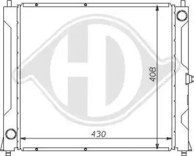 Diederichs 8111136 - Радиатор, охлаждане на двигателя vvparts.bg