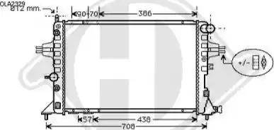 Diederichs 8180509 - Радиатор, охлаждане на двигателя vvparts.bg