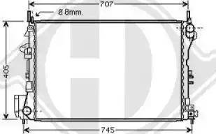 Diederichs 8182504 - Радиатор, охлаждане на двигателя vvparts.bg