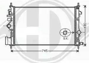 Diederichs 8182609 - Радиатор, охлаждане на двигателя vvparts.bg