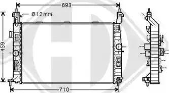 Diederichs 8187503 - Радиатор, охлаждане на двигателя vvparts.bg