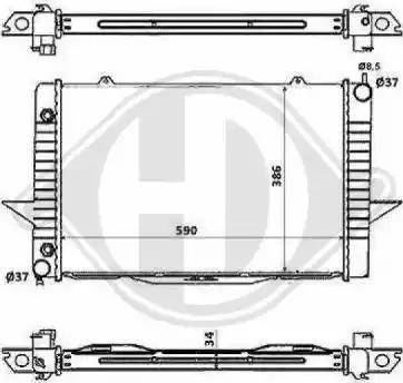 Diederichs 8139128 - Радиатор, охлаждане на двигателя vvparts.bg