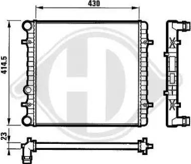 Diederichs 8134103 - Радиатор, охлаждане на двигателя vvparts.bg