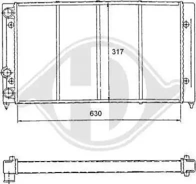 Diederichs 8138166 - Радиатор, охлаждане на двигателя vvparts.bg