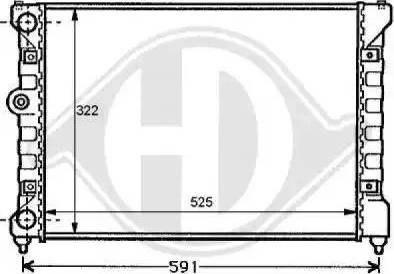 Diederichs 8138104 - Радиатор, охлаждане на двигателя vvparts.bg