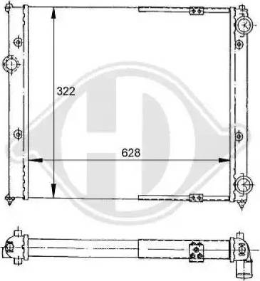 Diederichs 8133102 - Радиатор, охлаждане на двигателя vvparts.bg