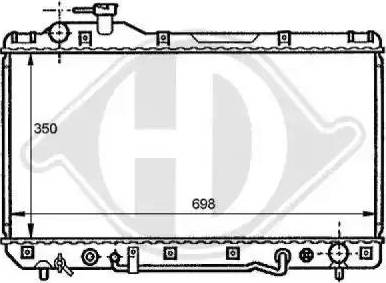 Diederichs 8137179 - Радиатор, охлаждане на двигателя vvparts.bg