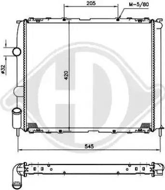 Diederichs 8129203 - Радиатор, охлаждане на двигателя vvparts.bg