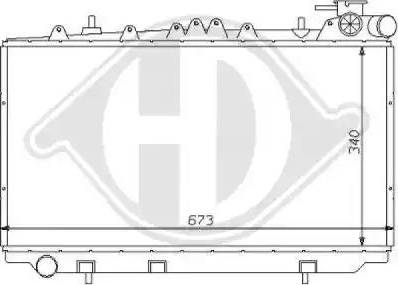 Diederichs 8124132 - Радиатор, охлаждане на двигателя vvparts.bg