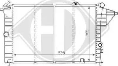 Diederichs 8125154 - Радиатор, охлаждане на двигателя vvparts.bg