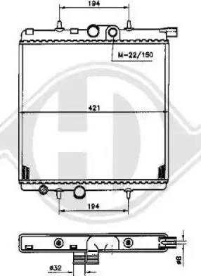 Diederichs 8126164 - Радиатор, охлаждане на двигателя vvparts.bg