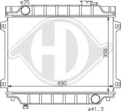 Diederichs 8120111 - Радиатор, охлаждане на двигателя vvparts.bg