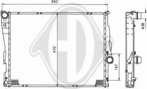 Diederichs 8121405 - Радиатор, охлаждане на двигателя vvparts.bg