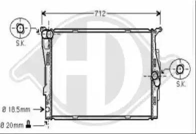 Diederichs 8121601 - Радиатор, охлаждане на двигателя vvparts.bg