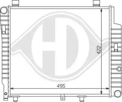 Diederichs 8121144 - Радиатор, охлаждане на двигателя vvparts.bg