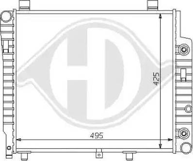 Diederichs 8121145 - Радиатор, охлаждане на двигателя vvparts.bg