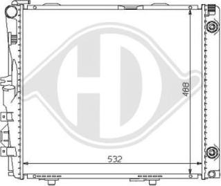 Diederichs 8121134 - Радиатор, охлаждане на двигателя vvparts.bg